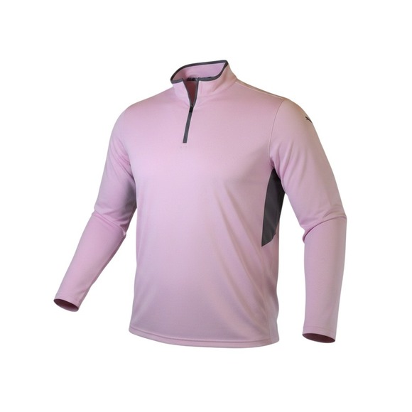 Puma Other - Puma Golf Mens XXL Pink Grey Quarter Zip Pullover Long Sleeve Performance Shirt